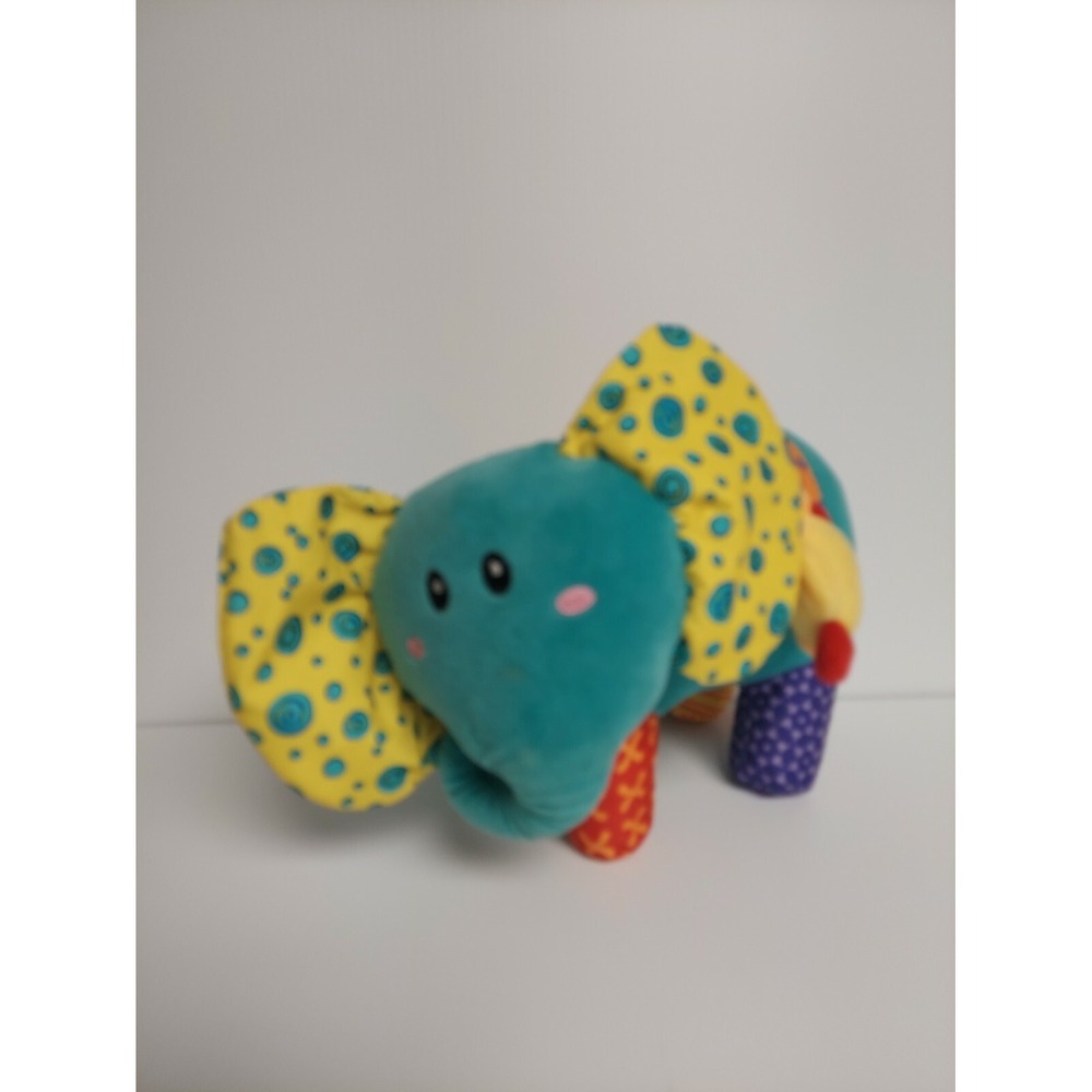Nuby Elephant Rattle & Crinkle Ears Legs Activity Plush Stuffed Animal Toy